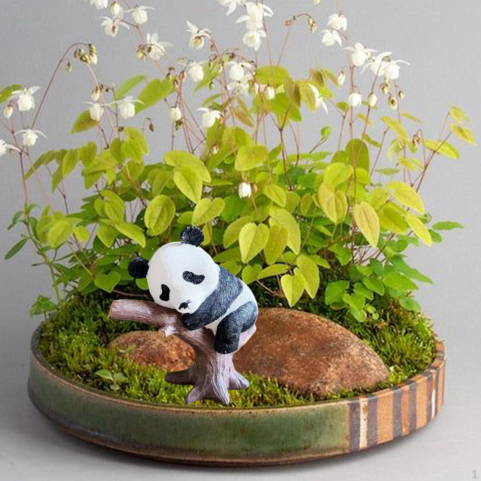 

Animal Sculpture Garden Decoration Adorable Resin Simulated Decor Panda Figurine Statue for