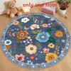 Christmas Cartoon Round Rug Waterresistant Carpet For Living Room Decor