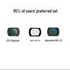 UV Black Soft ND Light Reduction CPL Polarizing Portrait Filter for DJI Osmo Pocket 3/4 Action Camera