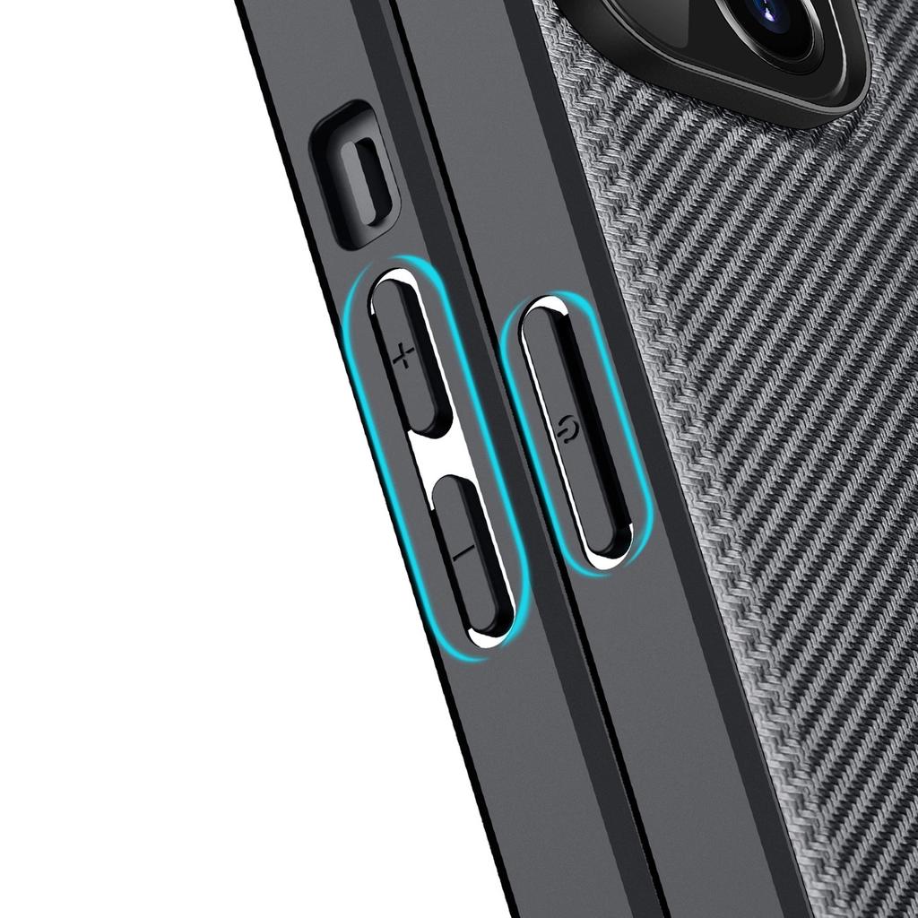 Dux Ducis Fino Case Cover Covered with Nylon Material Iphone 14 Plus Black