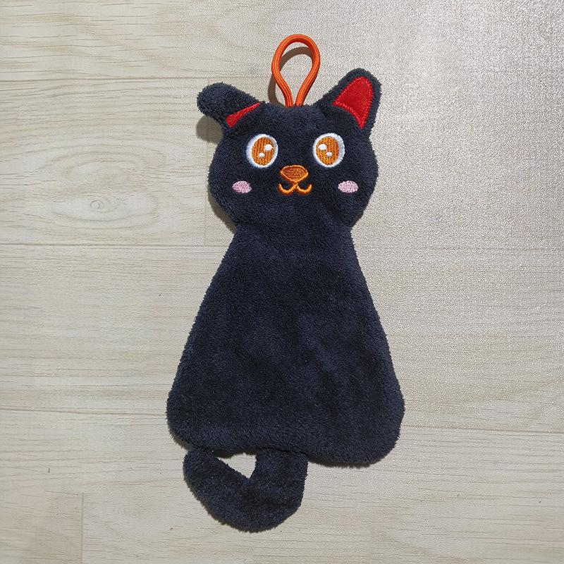 Halloween Hand Towel Cartoon Pumpkin Ghost Bat Handkerchief Halloween Absorbent Towel Kitchen Hanging Towel Bathroom Handcloth