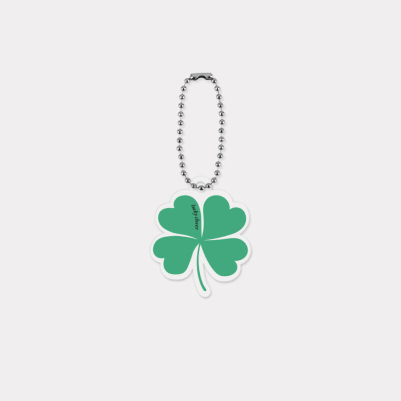 lucky clover acrylic keychain green