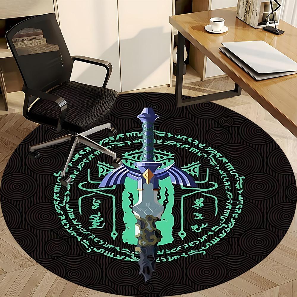 Legend of Zelda Office Round Area Rug,  Under Office Chairs Bedroom Living Room Home Decor a0908172