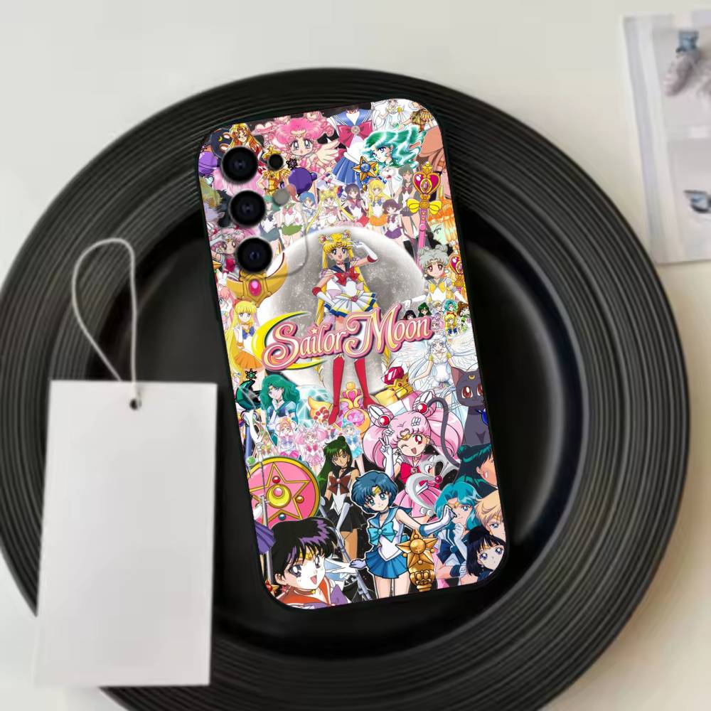 Sailor M-Moons Phone Case For Samsung S25,S24,S21,S22,S23,S30,Ultra,S20,Plus,Fe,Lite,Note,10,Black Cover
