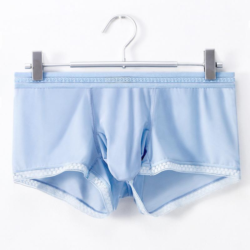 Men's Summer Ultra Thin New Elephant Trunk Ice Silk Naked Boxer Briefs