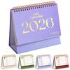 Mini Tischkalender 2026 Jan.2026 - Dez.2026 12-Monatsplaner Doppelringbindung Stehend Umblätterbar Kleiner Schreibtischkalender für Zuhause Büro
