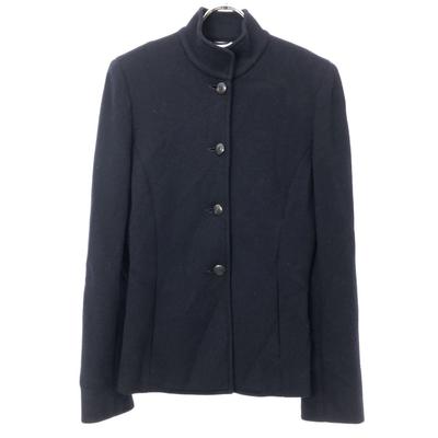 BARNEYS NEWYORK Wyprodukowano w Japonii Noboru Ohmiya Wełniana kurtka 38 Granatowa Damska Używana