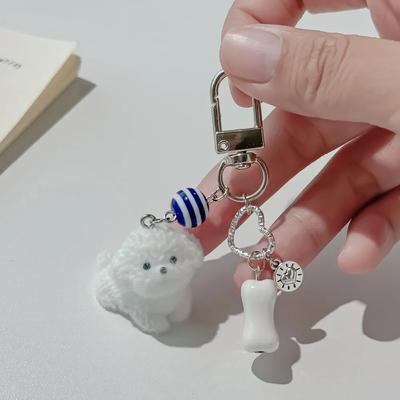 Portachiavi Animali Soffici Cartoni Animati Carini Ciondolo per Cellulare Adorabile Cucciolo Coniglio Anatra Ornamento Accessori Borsa da Donna
