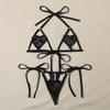 Women's Fashion Sexy Two-Piece Suit Solid Color Wireless Bra Sexy Underwear Panties