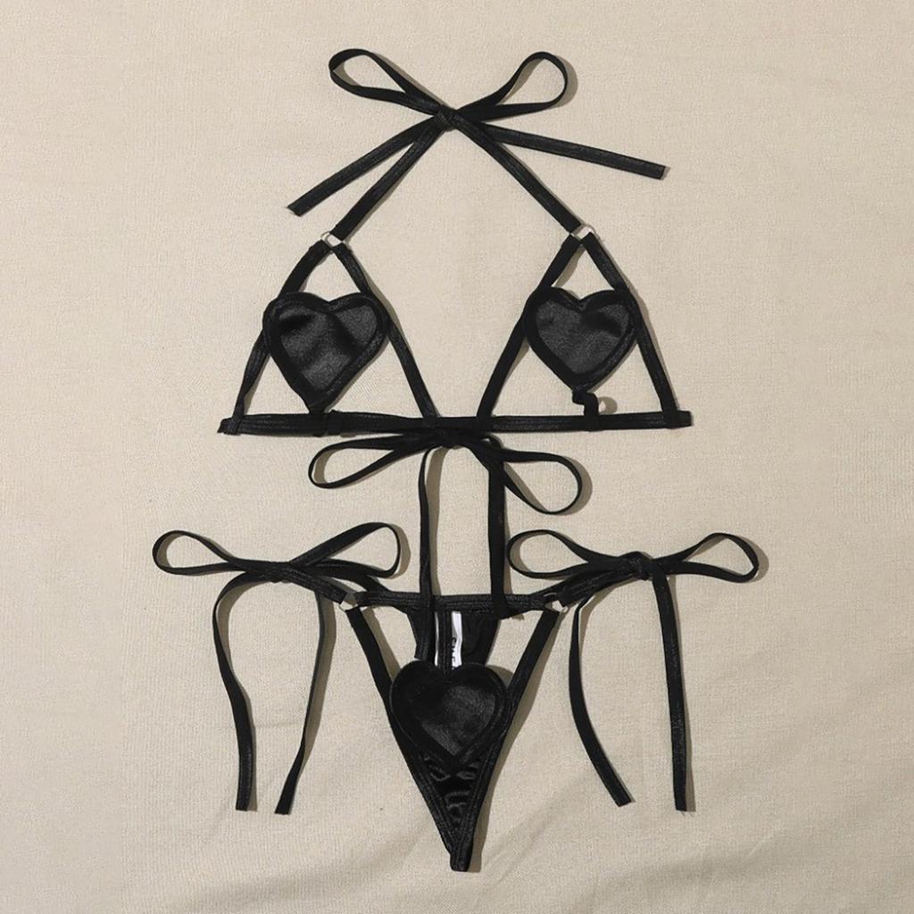 Kadın Moda Seksi İki Parçalı Takım Elbise Düz Renk Kablosuz Sutyen Seksi İç Giyim Külot