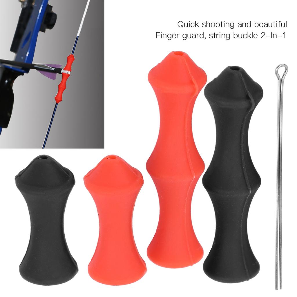 Silicone Bow String Protector Bowstring Finger Guard Saver Outdoor Archery Accessory