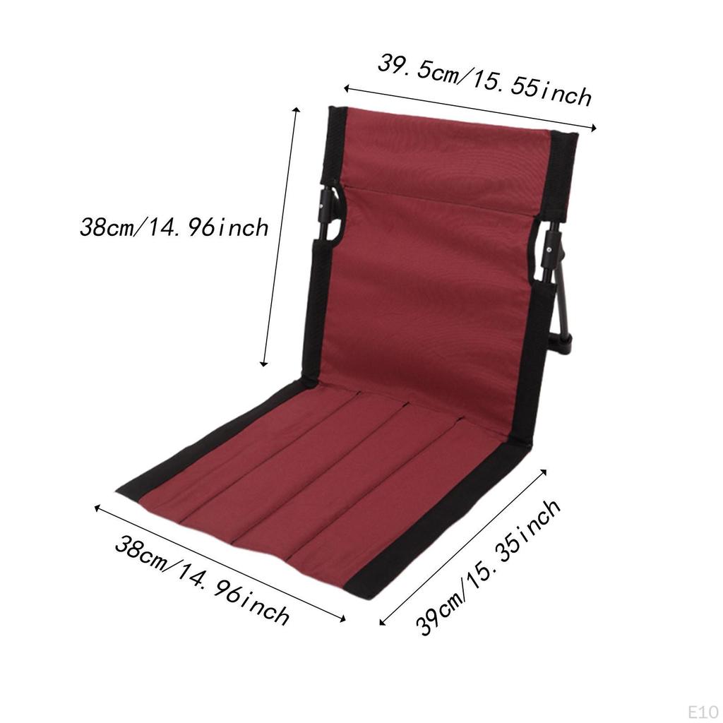 Chair Ergonomic Floor Seat Folding Mat with Support Portable Oxford Canvas Armchair Suitable for
