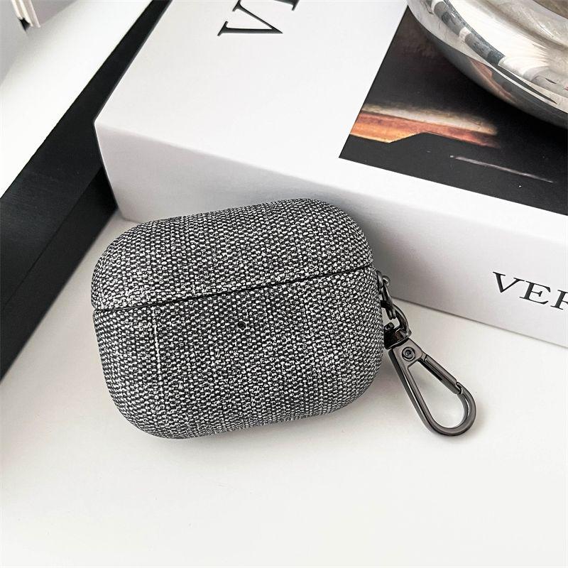 

AirPods Pro Business Apple Earphone Case AirPods4 Cloth pu black Gray