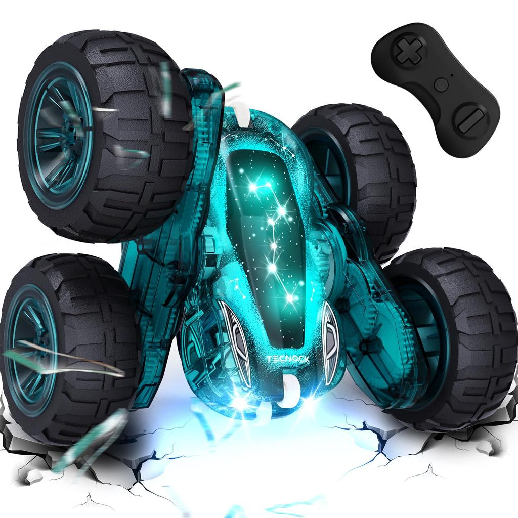 Tecnock RC Car for USB Direct Stunt RC Toy Car for Birthday Gift Kids, Type-C Rechargeable, Car, 360-Degree Rotation, Double-Sided Driving, Off-Road,