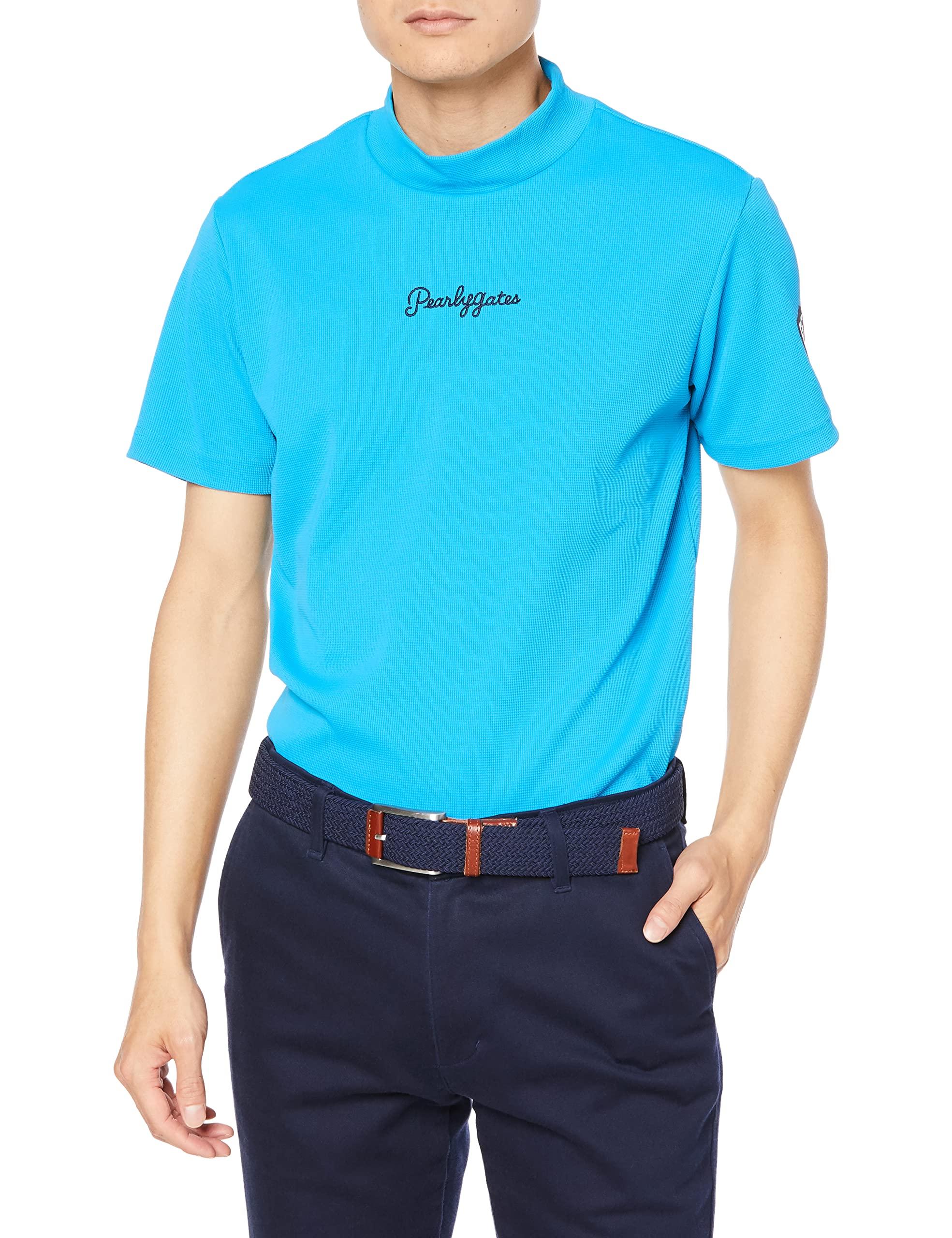

inner pique absorbent and 6 [PEARLY GATES] Men s short-sleeved shirt, full-dull stretch, waffle, quick-drying / 053-3167401 110_Blue [LL]