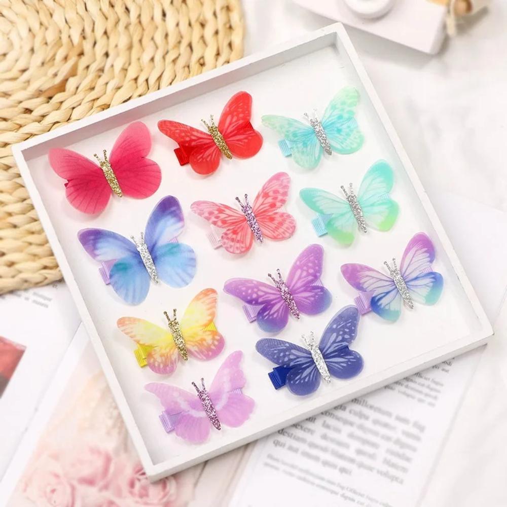 Butterfly Hair Clips for Women Kids Girls Gauze Pinzas Para El Pelo Hairpins Headdress Barette Fille Styling Accessories