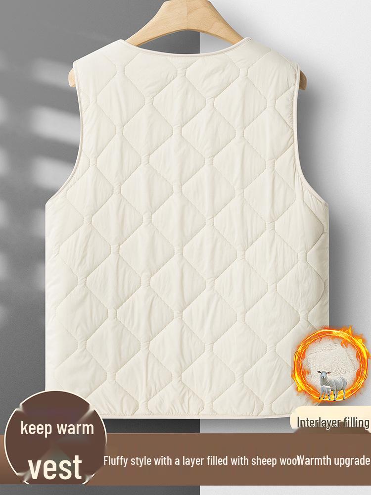 Elderly Women's Warm Velvet Vest: Cozy Autumn/Winter Shawl for Grandma and Mom