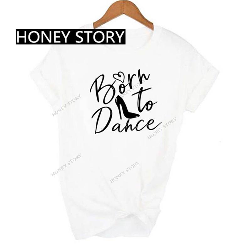 Dance Letter Print T Shirt Ballet Silhouette Monogram Print Women's T-shirt Loose Aesthetic Tops Graphic T Shirts Pro Choice