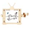 Educational STEM Science Toy Wooden DIY Assembly Toy Hand Cranked Animation Machine  For Children