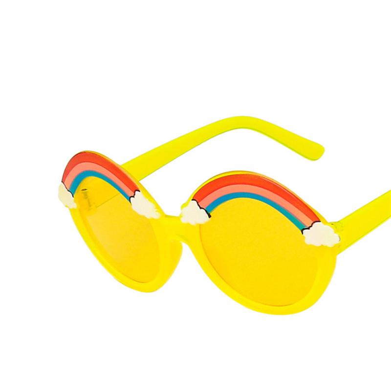 Round Sunglasses Rainbow Shape Glasses Trendy Girls Cartoon Eyeglasses Shades Anti-Glare Boys Cartoon Sunglasses