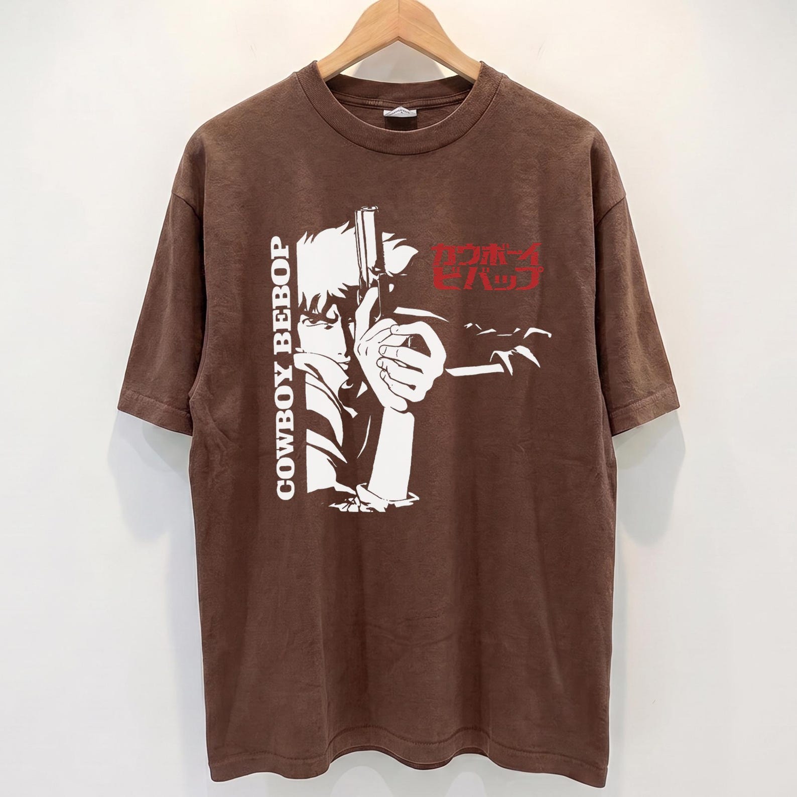 Vintage Cowboy Bebop Shirt, Spike Spiegel Retro Anime Tee, 90s Space Western Graphic T-Shirt, Classic Japanese Manga Otaku Fan Gift S