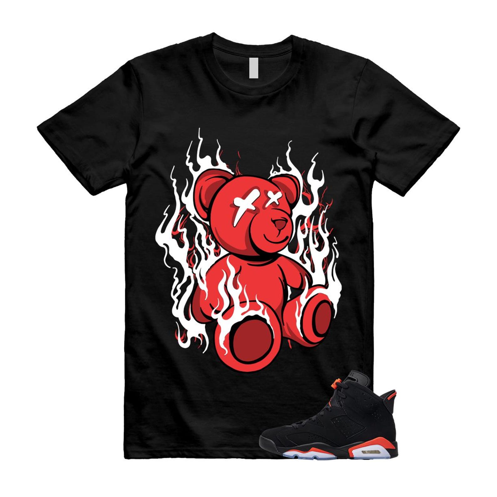6 Infrared Salesman Black Red T Shirt Match LIT M