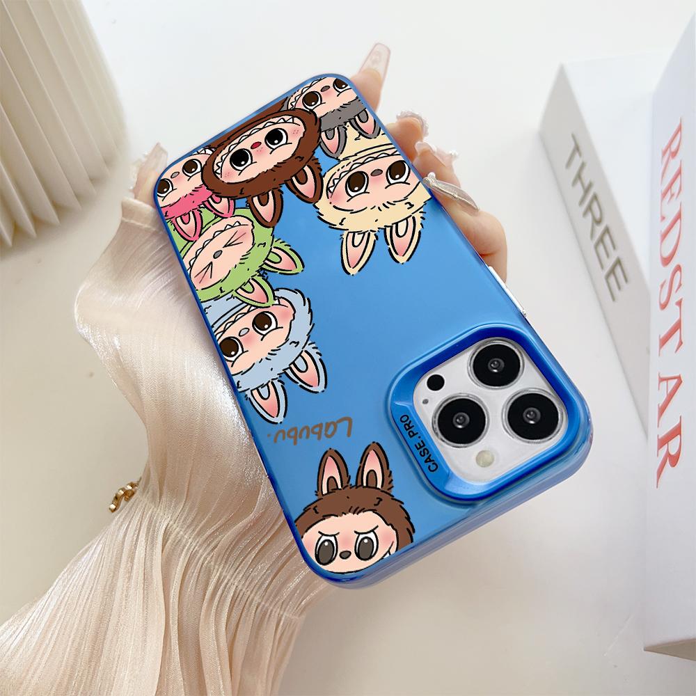 Maľovaný Vzor Farebný Strieborný Obojstranný Tvrdý Kryt Nárazuvzdorný Proti pádu Puzdro na telefón pre Samsung