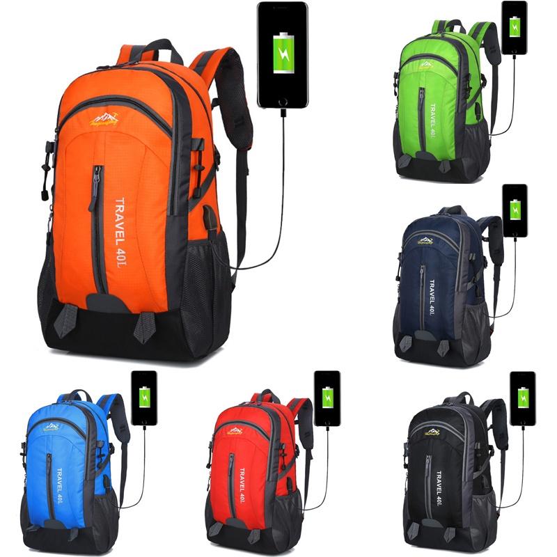 Spacious 40l Usb Breathable Charging Outdoor Sport Travel Camping Hiking Backpack