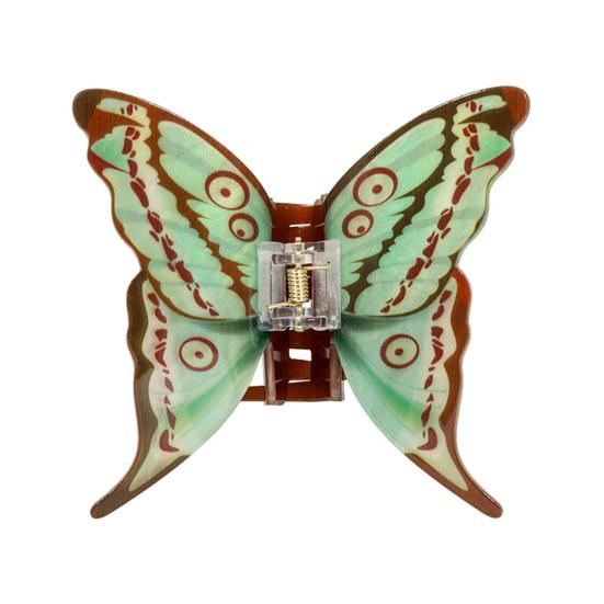 Women Hair Claw Colorful Imitation Butterflies Design Hair Clip Non-Slip Secure Grip Back Head Hair Clip Hair Accessories