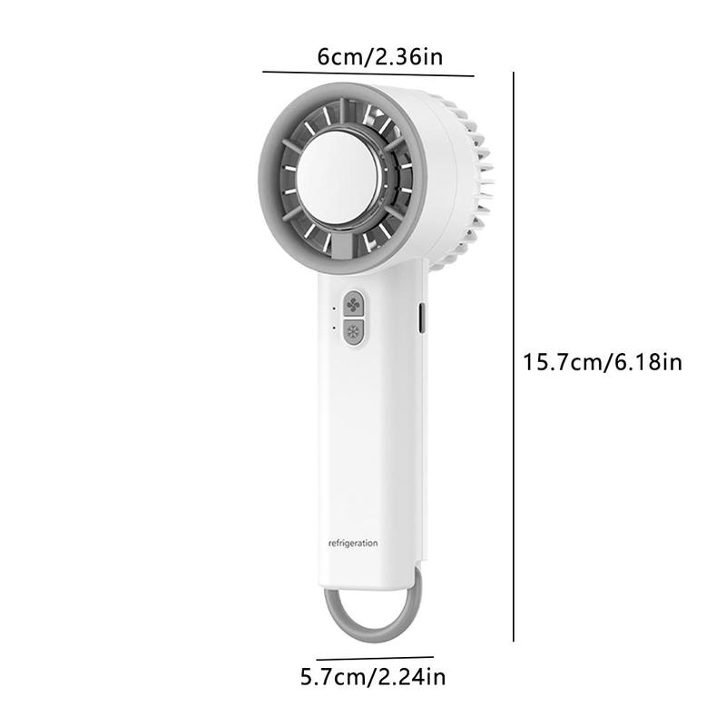 Ice-cooling high-speed handheld fan 18650 high-performance battery Adjustable Mini Foldable Air Cooling Turbo Fan