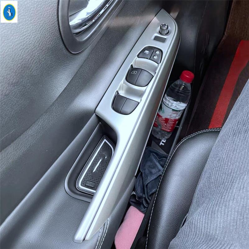 Matte Car Air AC Outlet Vent / Gear Box / Window Lift Panel Accessories Cover Trim For Nissan Navara NP300 / Terra 2017 -