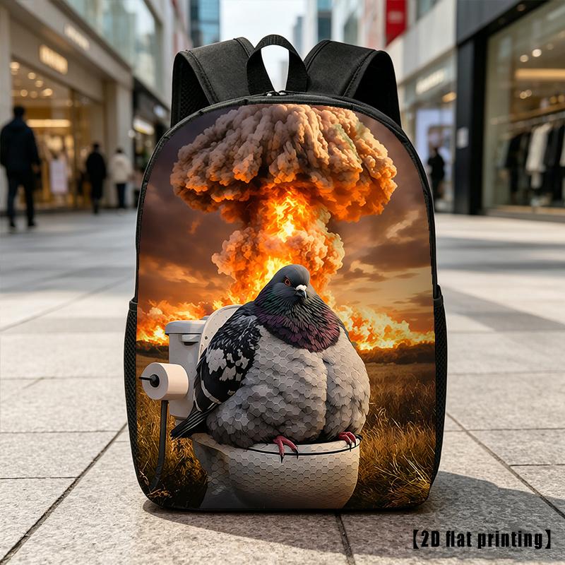 Seamless Gray Seal Pattern, Casual Daily Pack, Outing Laptop Carrier, 2D Flat Printing, Rucksack with Ample Capacity - Suitable for Tr
