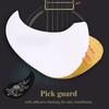 2Pcs Comma Shape Pickguard Pick Guard Sticker for Acoustic Guitar (Silver Vine)