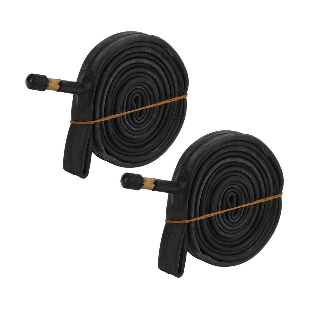 2 Pack 700x23C Bike Inner Tube 48mm Schrader Valve Butyl Rubber Bike Tube with 2 Tire Levers