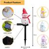 Christmas Snowman Solar Ground Lights for Outdoor Garden and Lawn Decoration
