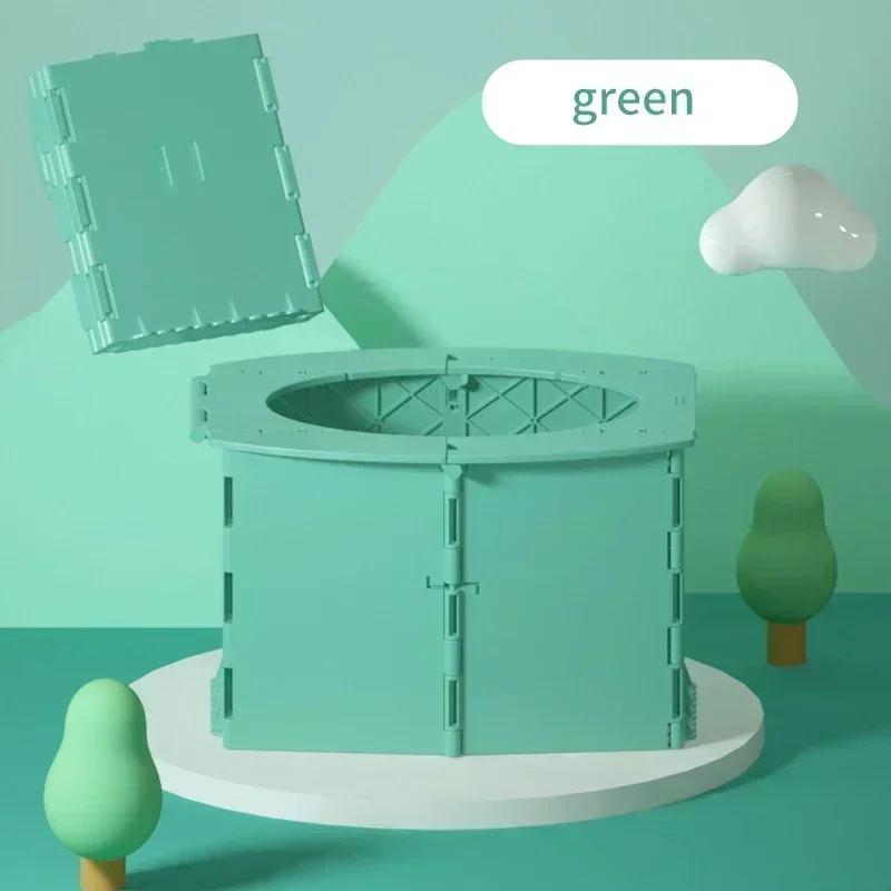 

Портативное сиденье для унитаза для маленьких мальчиков, горшок для маленьких девочек, унитаз, складной горшок для приучения к горшку, уличные дорожные горшки, детское сиденье, детский горшок зелёный