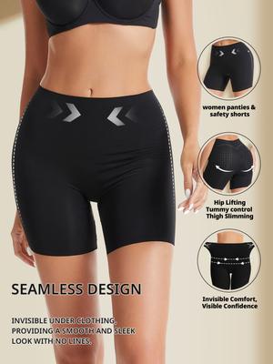 Nahtlose Slip-Shorts für Damen, hohe Taille, Boyshorts, Höschen, glatte Boxershorts aus Eisseide, unter dem Rock, Kleid, Sicherheitsshorts, Radsport-Unterwäsche