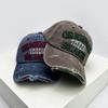 New Unisex Embroidered Letters Retro Baseball Hats Sunshade Broken Style Versatile Personal Peaked Caps Fashion Distress Street