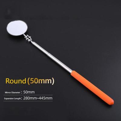 Extendible Inspection Rotatable Mirror Square Round Angle Telescopic Mirror Stainless Steel Detection Tool Equipment Automotive