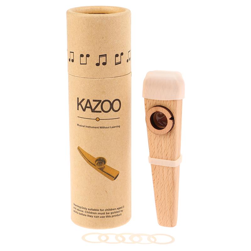 1 Stück Holz-Kazoo. Kazoo-Holzflötenbegleitung. Anfängerflöte ist einfach zu erlernen und das Instrument zu spielen.