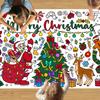 Xmas Giant Coloring PosterBlank Doodle Art Banner Tablecloth Christmas Crafts For Kids Large Paper Coloring Banner  Gifts