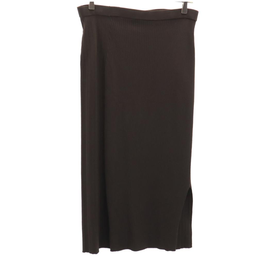 Theory Mimole Length Rib Knit Tight Skirt S Brown Women Used