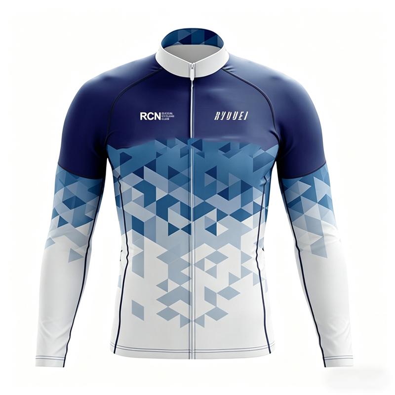 Autumn Breathable Cycling Suit New Rcn Team Autumn Cycling Jersey Bib Pants Set Ropa Ciclismo Bicycle  Clothing Road Bike Suit Men