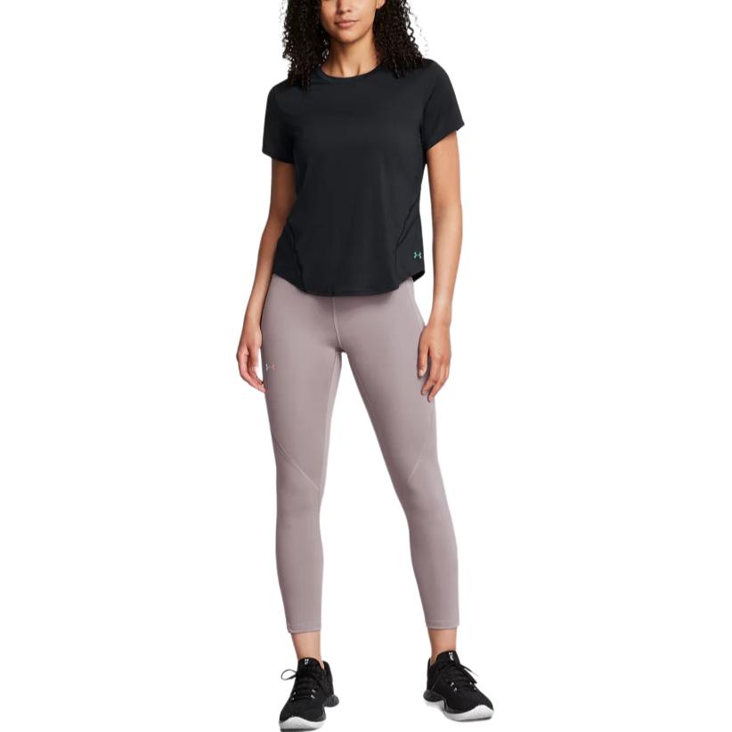 Under Armour Soft Comfortable Crew Neck Short Sleeve Regular T-Shirt Women tops Black 1386400-001