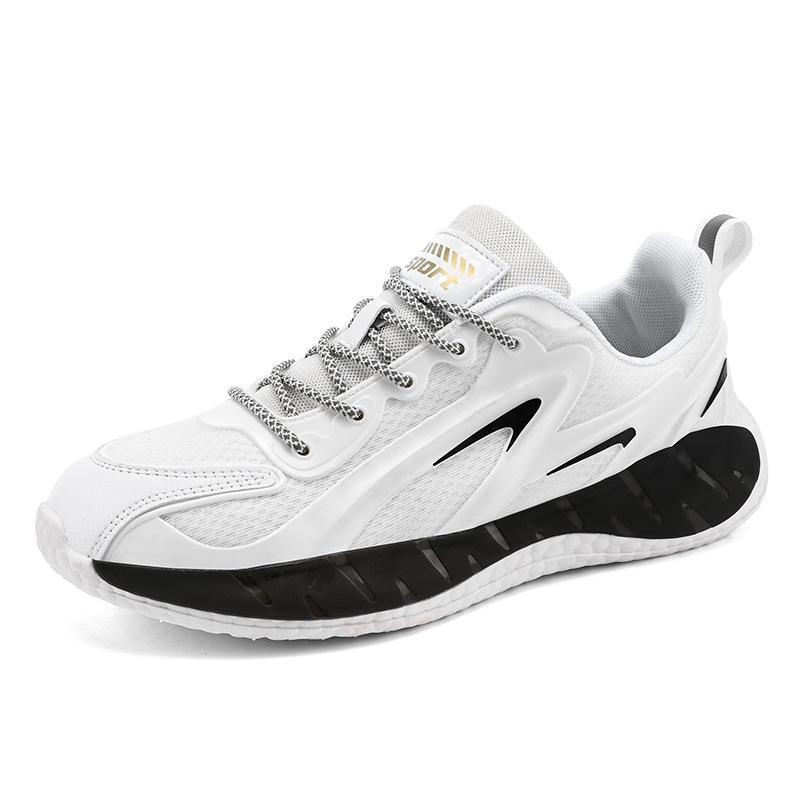 Mesh breathable popcorn soft sole men's running shoes sneakers new student versatile dad shoes