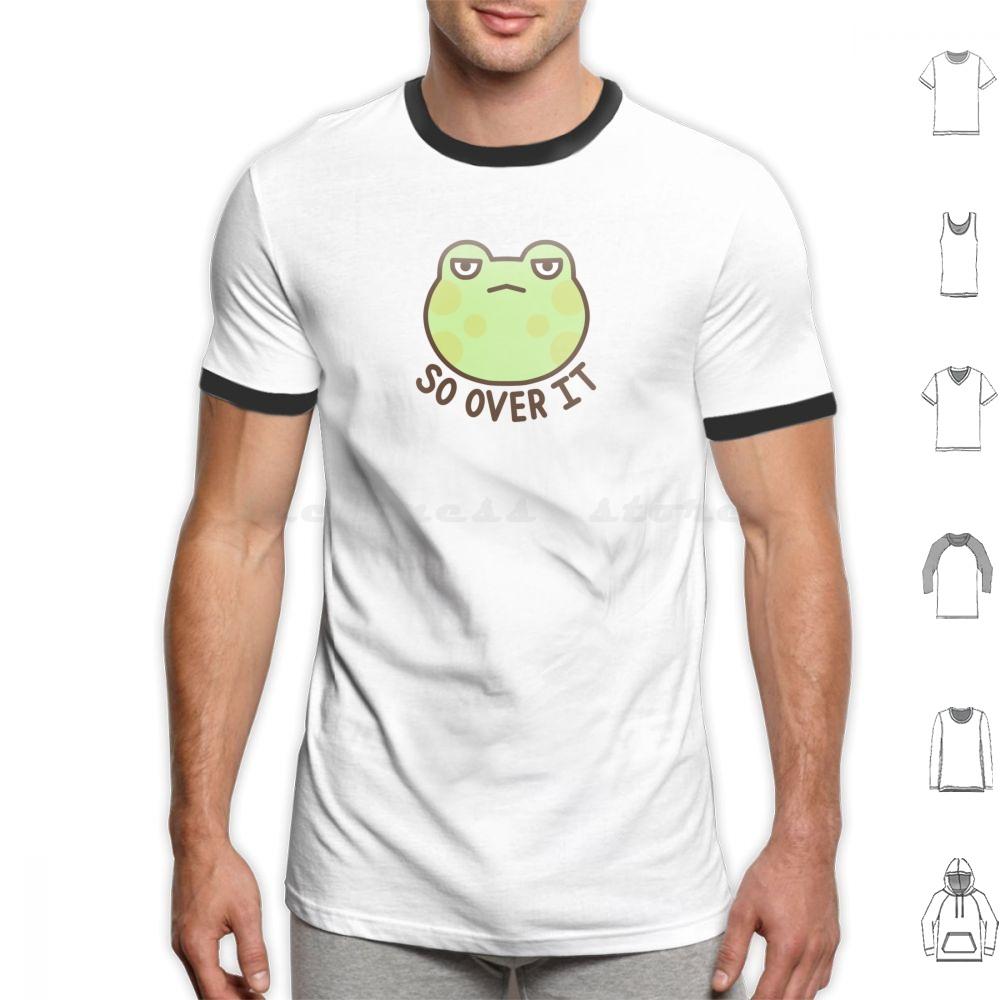So Over It Frog T Shirt 6xl Cotton Cool Tee Frog Over It Meme Funny Frogs Cute Angry Animals Animal Green Goblincore