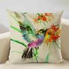 Watercolor Animal Bird Home Sofa Pillow Case Kingfisher Printed Decoration Throw Pillowcas 45x45cm Cushion Cover