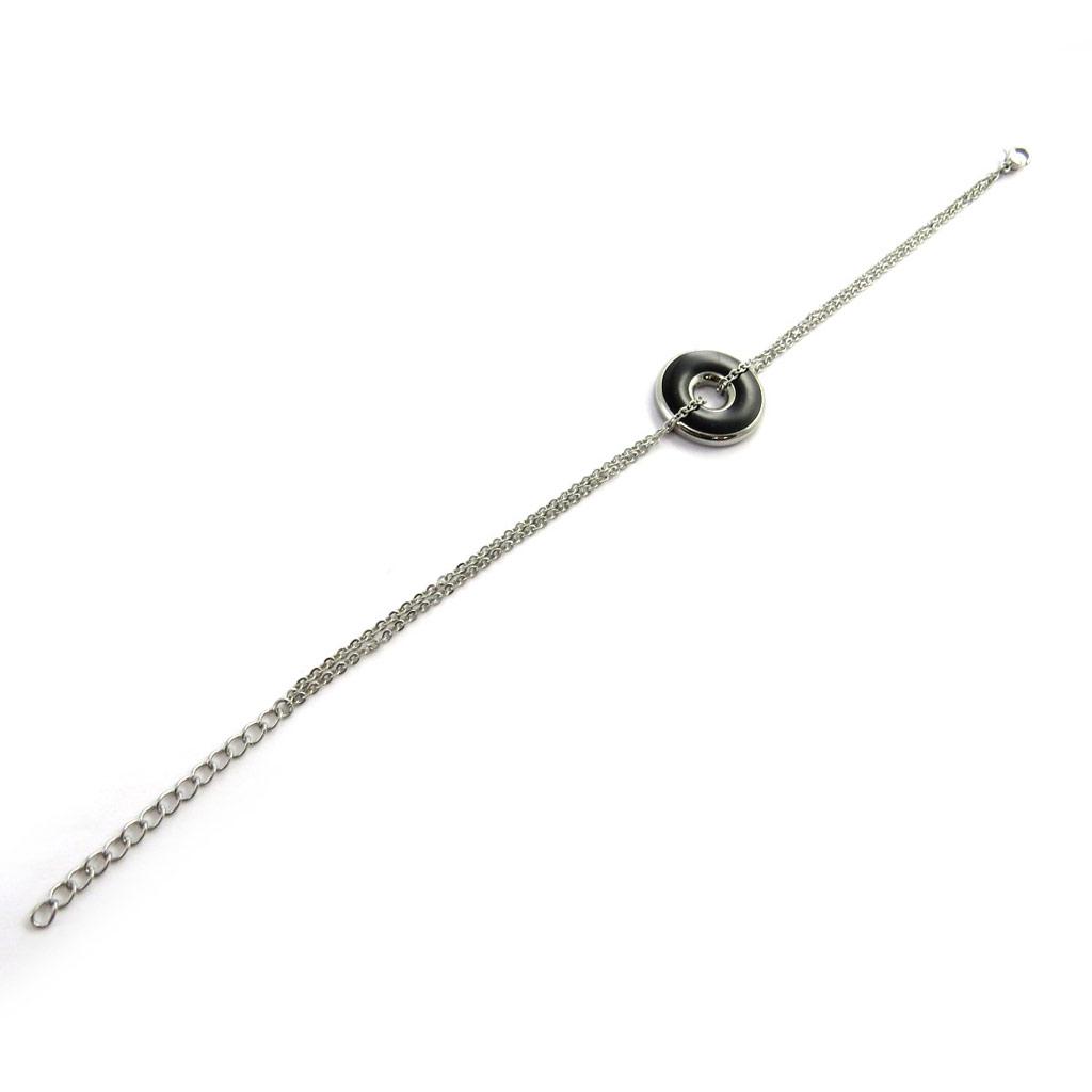 Les Trésors De Lily [M8795] - 'Zen' Steel Bracelet