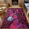 Various Sizes Pink Donkey Art Print Carpet Living Room Bedroom Bedside Sofa Floor Mat Modern Home Decor Area Rug Large Size