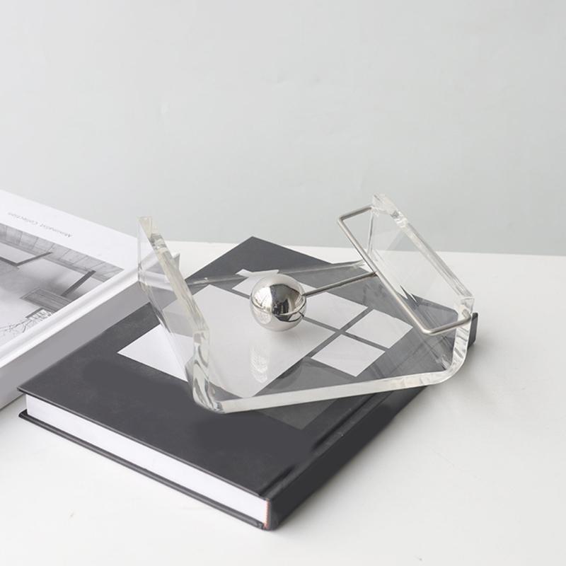 Clear Acrylic Paper Towel Dispenser with Weighted Arm Paper Towel holder Tissue Organizer for Dinning Room Countertop